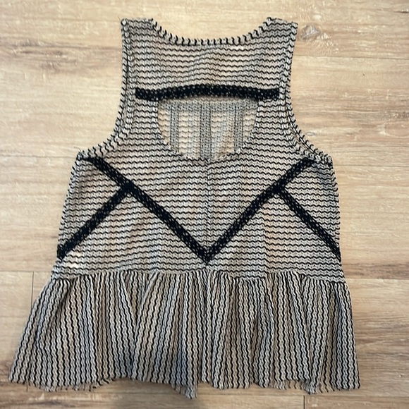 Free People Lace and Stripe Peplum Tank Size XS - Picture 6 of 9